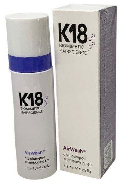 K18 AirWash Dry Shampoo - 118 ml Refreshes Hair, Absorbs Oil & Odor