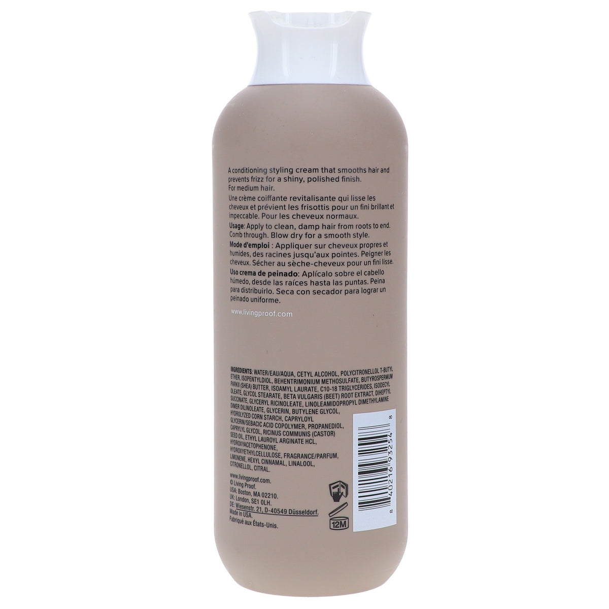 Hair Styling Cream for Frizz Control and Shine - 8 oz