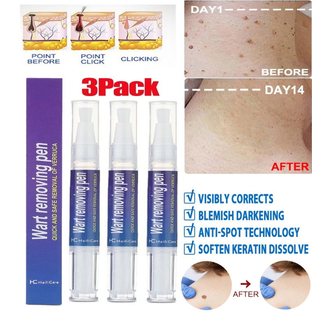 Herbal Wart Removal Pen for Hand, Foot, Flat & Filiform Warts - Set