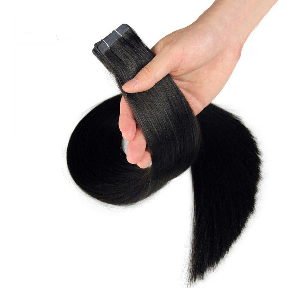 Remy Hair Tape-In Extensions Full Head 40pc Natural Straight Human Hair