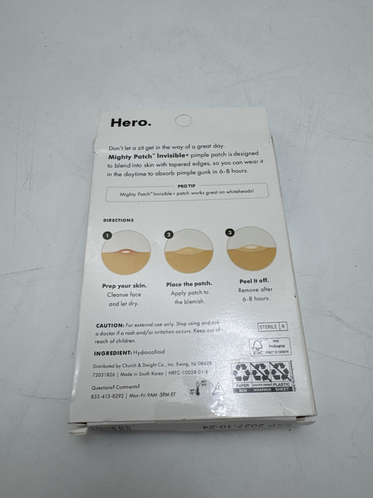 Invisible Acne Patches - Clear Hydrocolloid Daytime Zit Cover 72 Pack