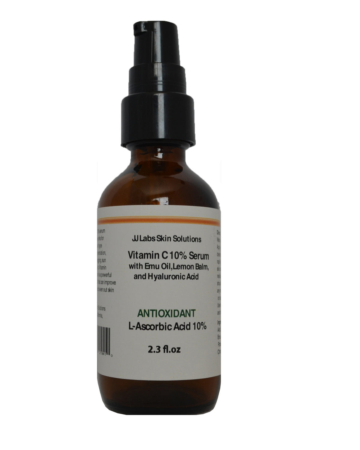 Vitamin C Serum 10-25% with Emu Oil, Hyaluronic Acid & Lemon Balm