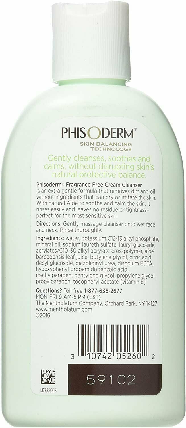 Gentle Sensitive Skin Cream Cleanser - Fragrance Free & Alcohol Free, 6oz Pack of 6