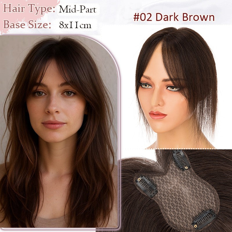 Women Clip-in Hairpiece for Hair Loss & Volume - 100% Remy Human Hair