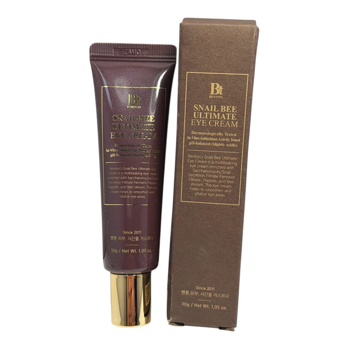 Benton Snail Bee Ultimate Eye Cream 30g – Brightening Anti-Aging Formula