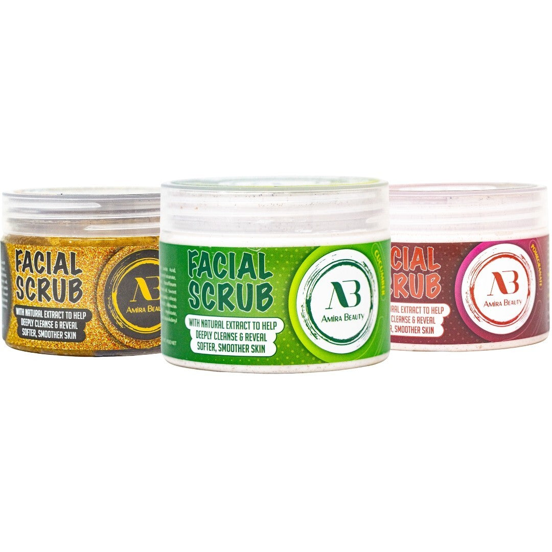 Amira Beauty Pomegranate Facial Scrub Clarifying Exfoliator Deep