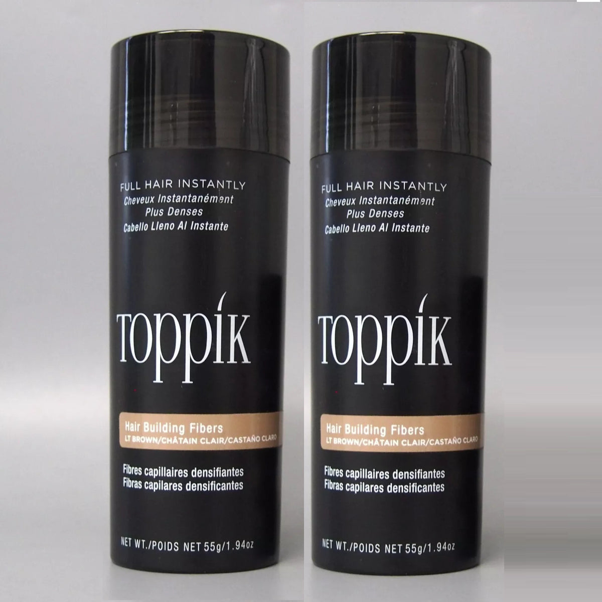 --2--Toppik Light Brown Giant size 55 gr or 1.94oz NEW 100% AUTHENTIC