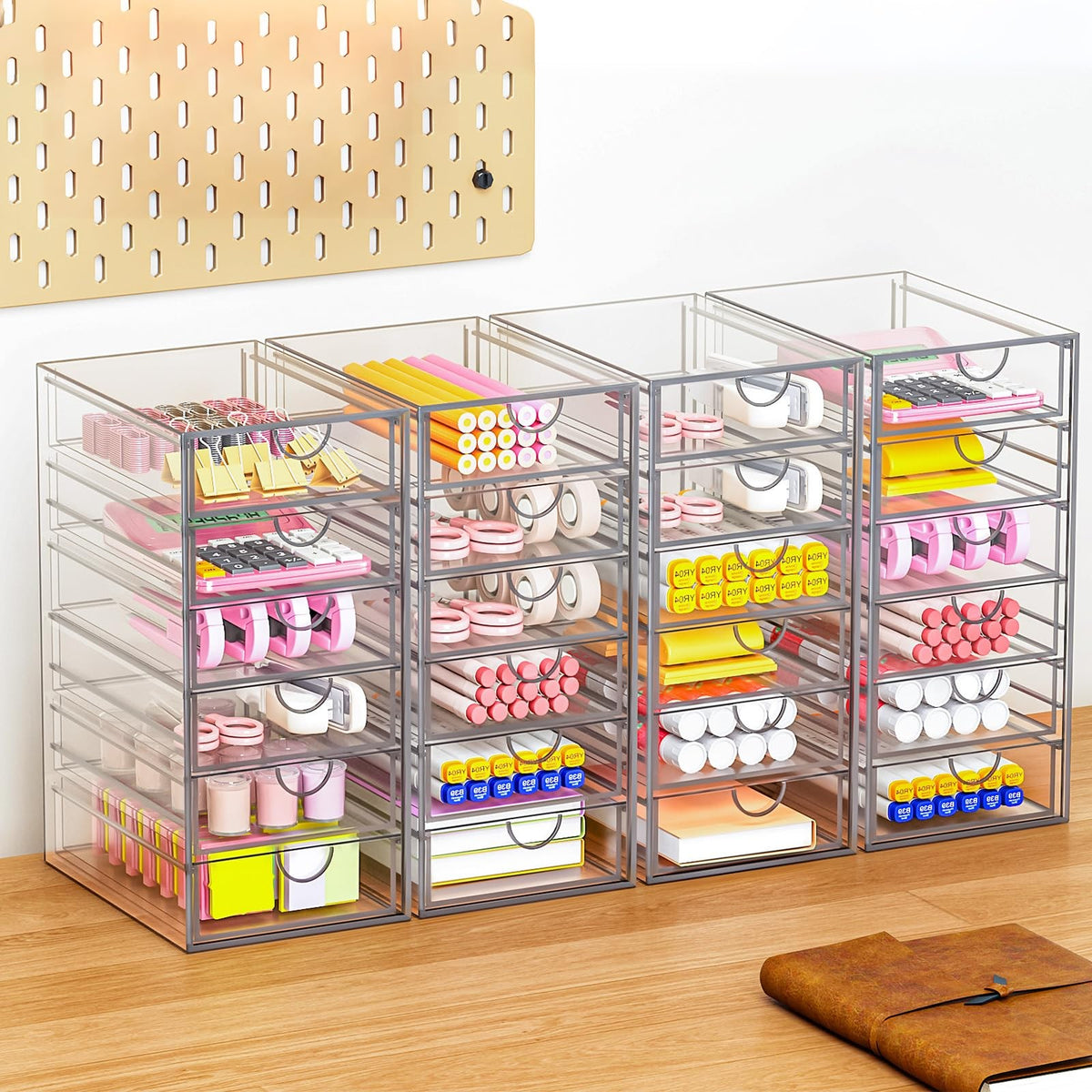 Acrylic Makeup Organizer with 19 Drawers - Clear Bathroom and Vanity Storage