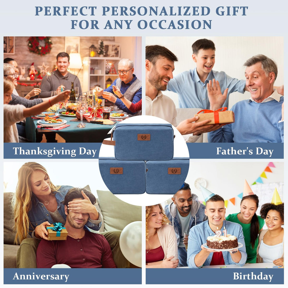 Personalized Waterproof Toiletry Bag for Men - Travel Organizer, Gift for Boyfriend