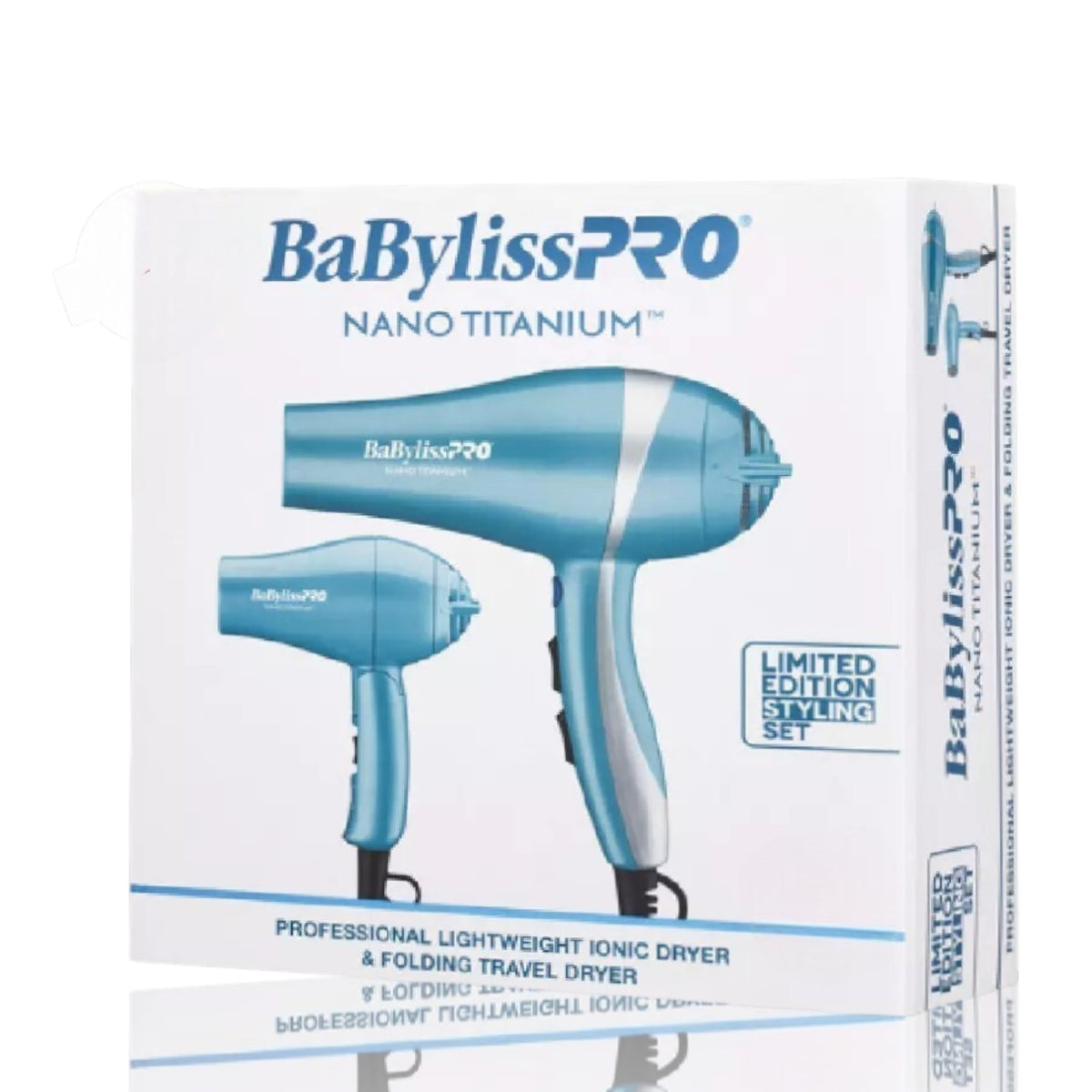 Professional Travel Hair Dryer Set - Nano Titanium Ionic & Folding Lightweight Styling Kit