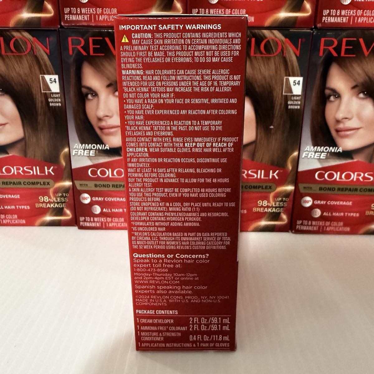 ColorSilk Hair Color Dye #54 Light Golden Brown - Pack of 12