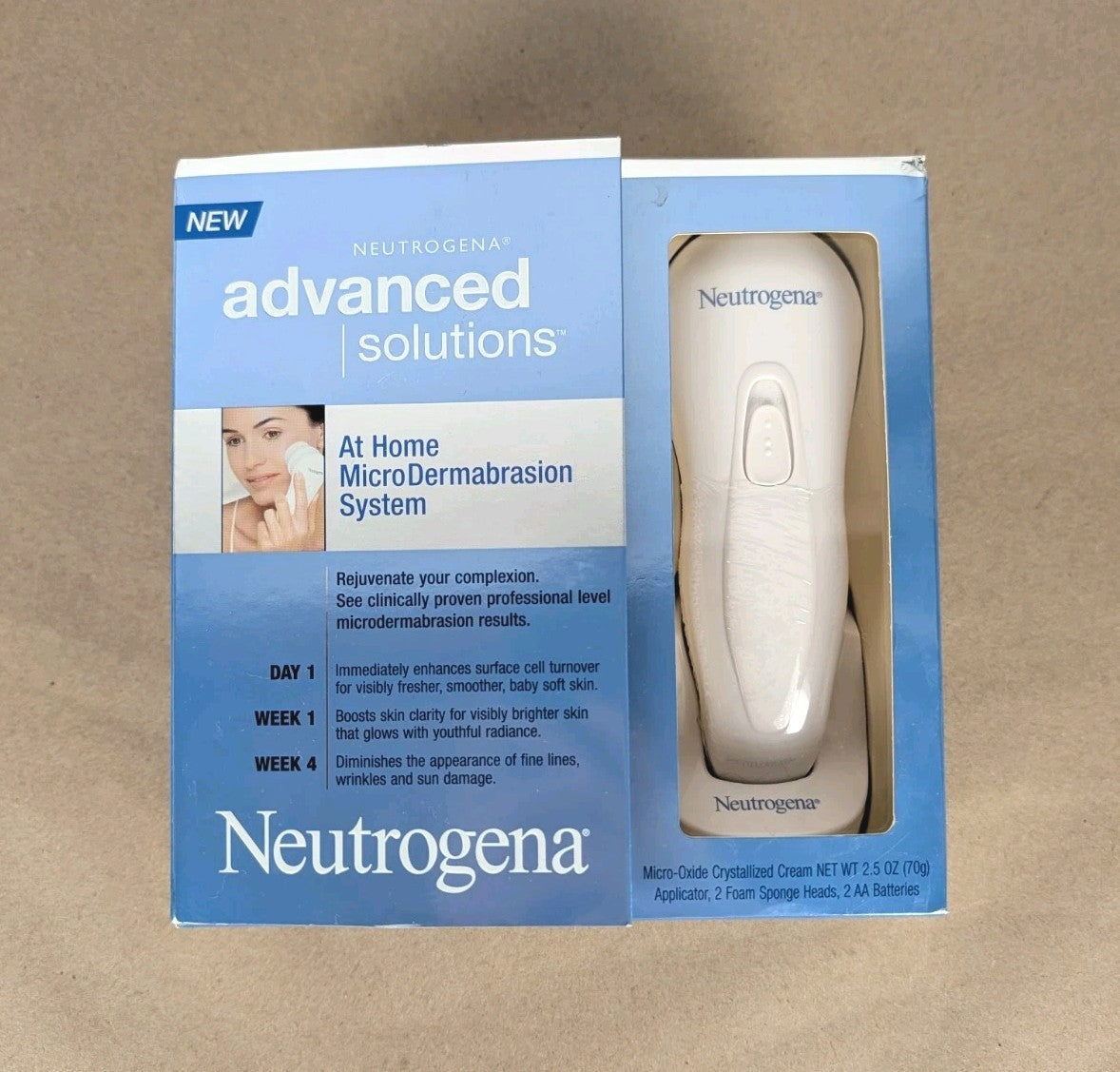Neutrogena Micro Dermabrasion System - At Home Exfoliation Device with New Battery