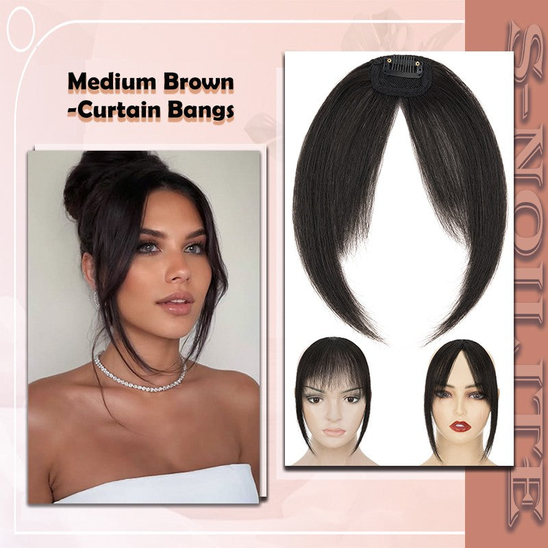 French Style Clip-In Bangs Hair Extensions - 11 Inches Natural Look