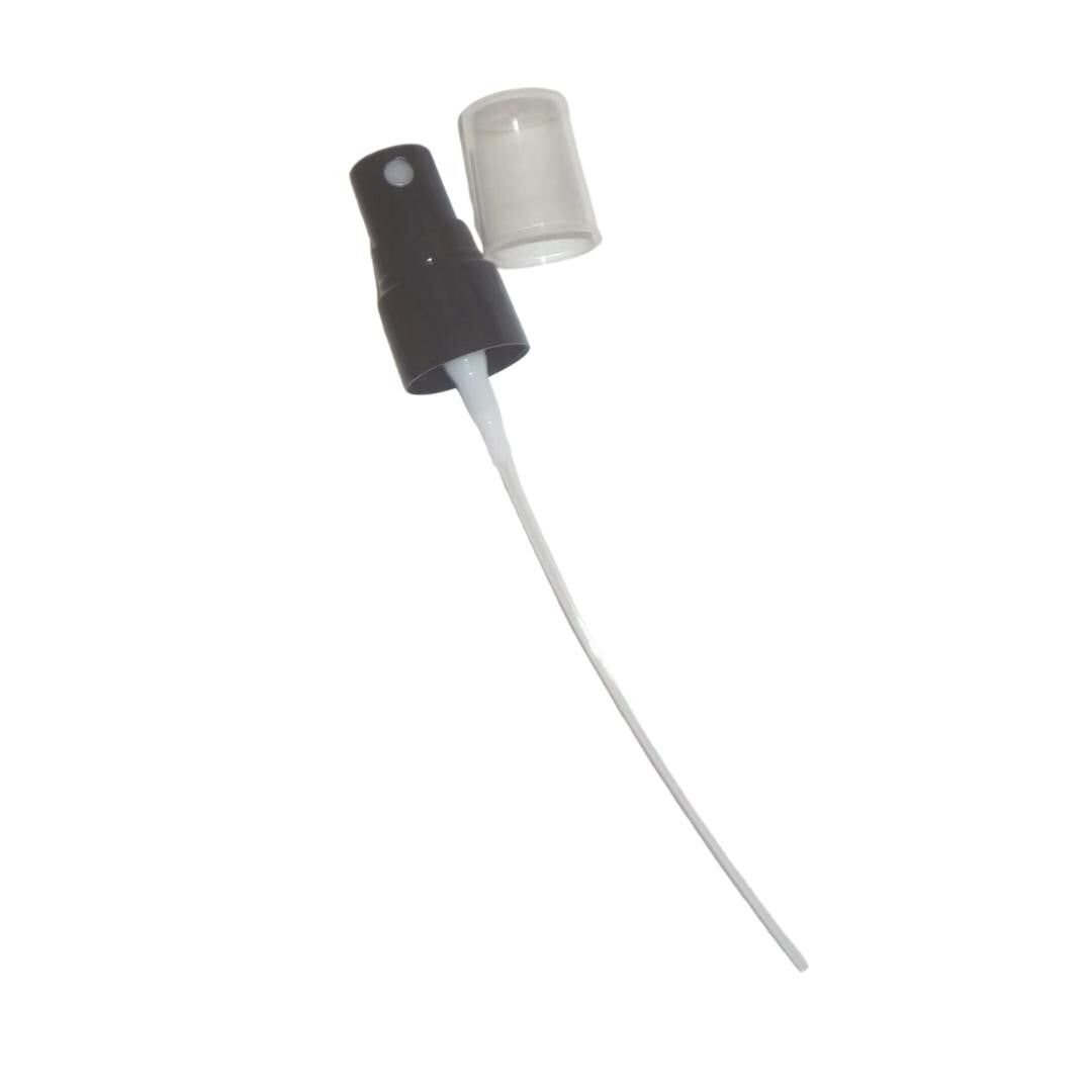Black Fine Mist Sprayer Caps 20/410 with 4.25" Dip Tube - Bag of 12