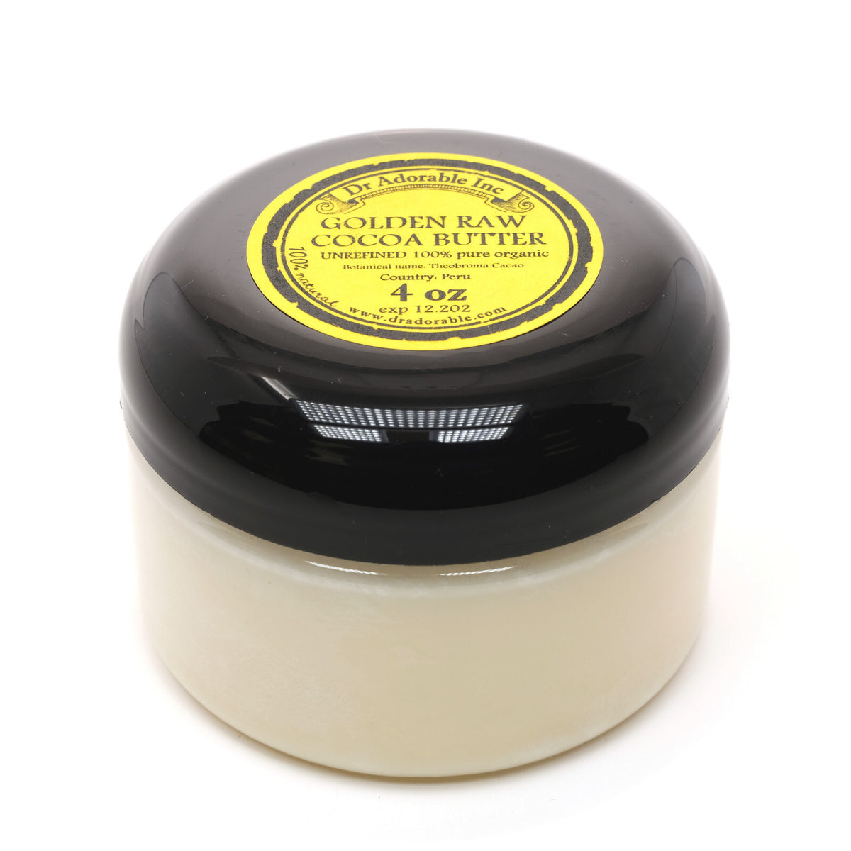 Organic Cold Pressed Cocoa Butter - Golden Raw Pure