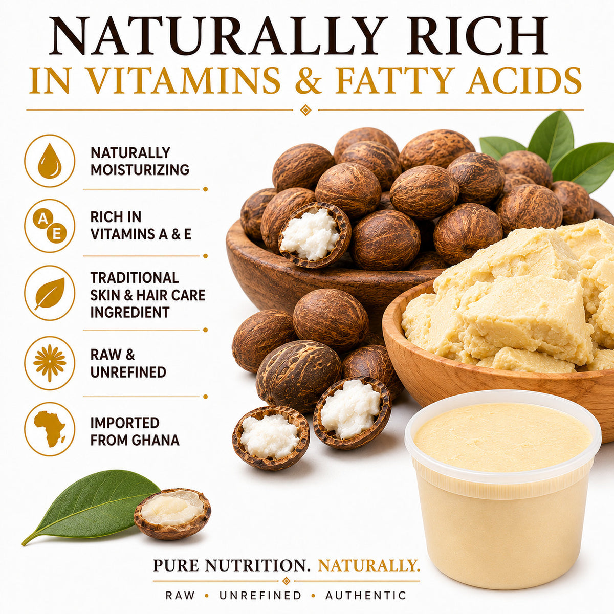 African Shea Butter Yellow 8 oz Raw Unrefined Grade A Natural Product