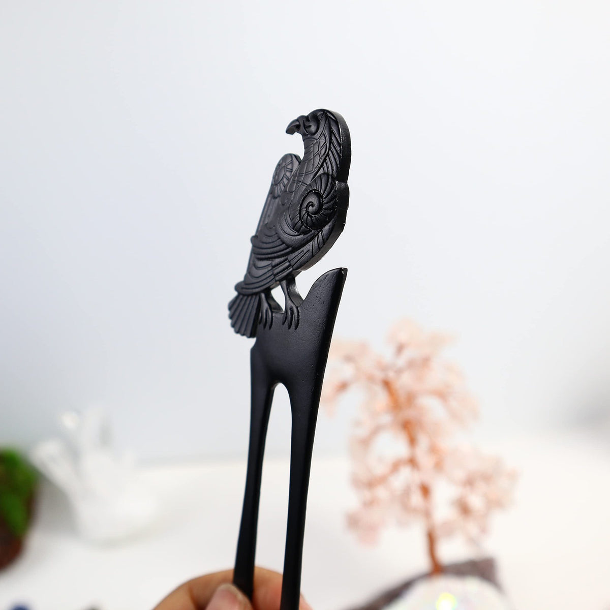2pcs Viking Raven Prong Hair Fork Styling Pins 1 Count (Pack of 2),