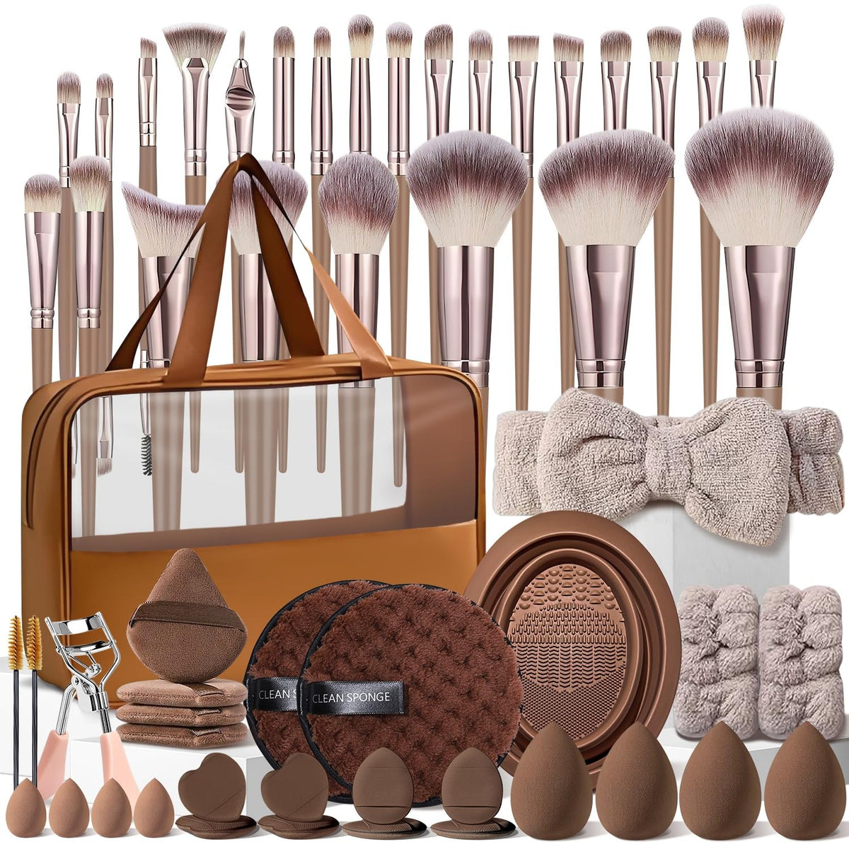 Professional Makeup Brush Set with Case - 55 Pcs Face Eye Tools
