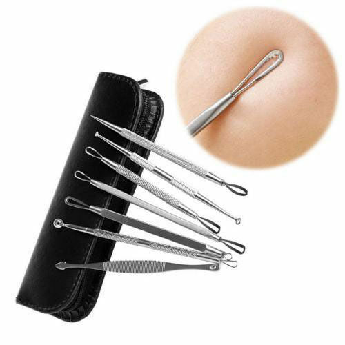 Blackhead Remover Kit - 9 PCS Comedone Extractor Pimple Popping Tools for Acne & Blemishes