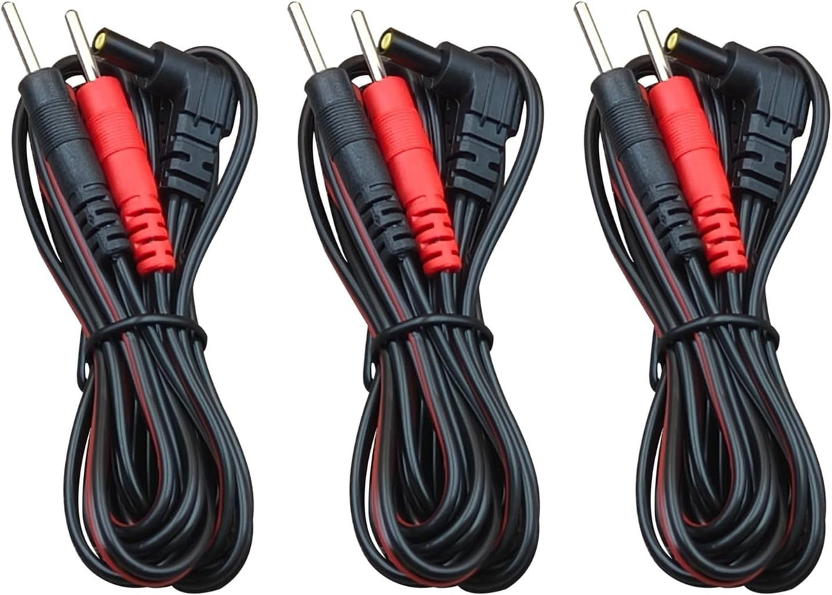 TENS Unit Lead Wires 3-Pack - 2mm Pin Connector