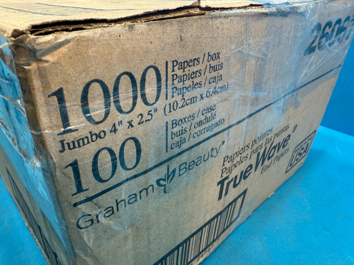 Jumbo Perm End Papers Case of 1000 - Strong, Absorbent Hair Styling Supplies