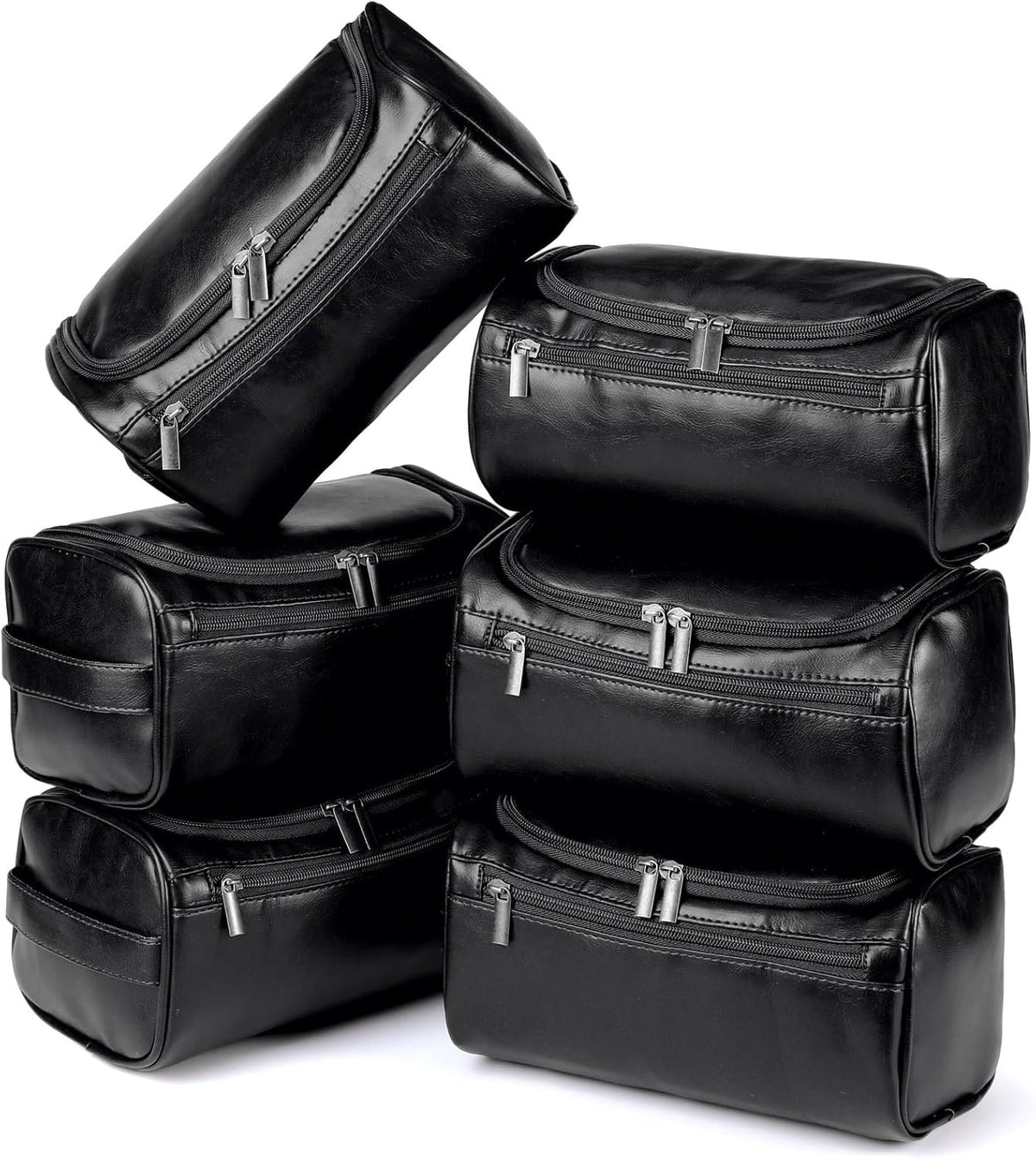 Luxury Leather Travel Toiletry Bag Set - Unisex 6-Piece Organizer Gifts