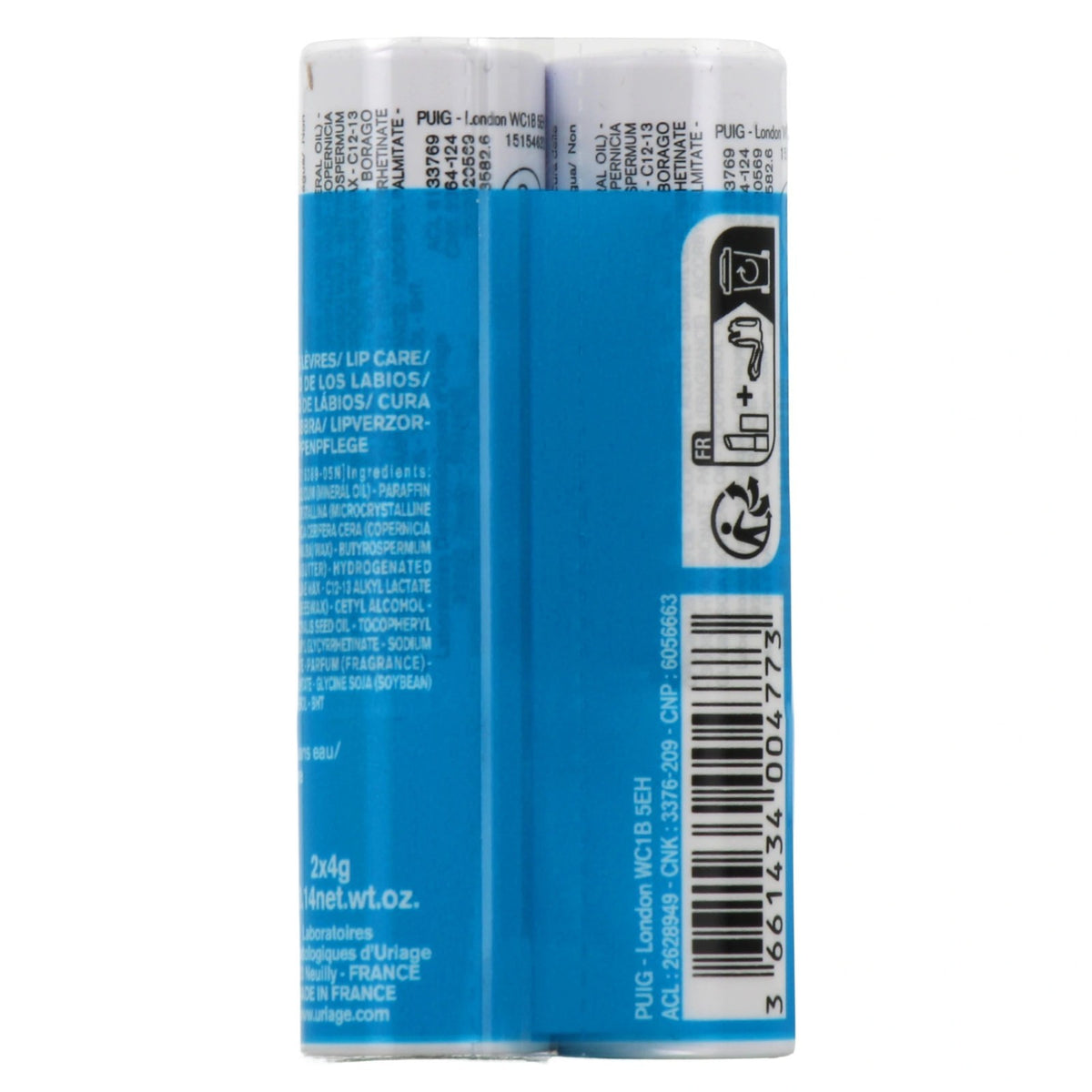 Moisturizing Lip Balm Set for Damaged Lips - 2 x 4g, Hypoallergenic, Water-Free, Exp 03/2028