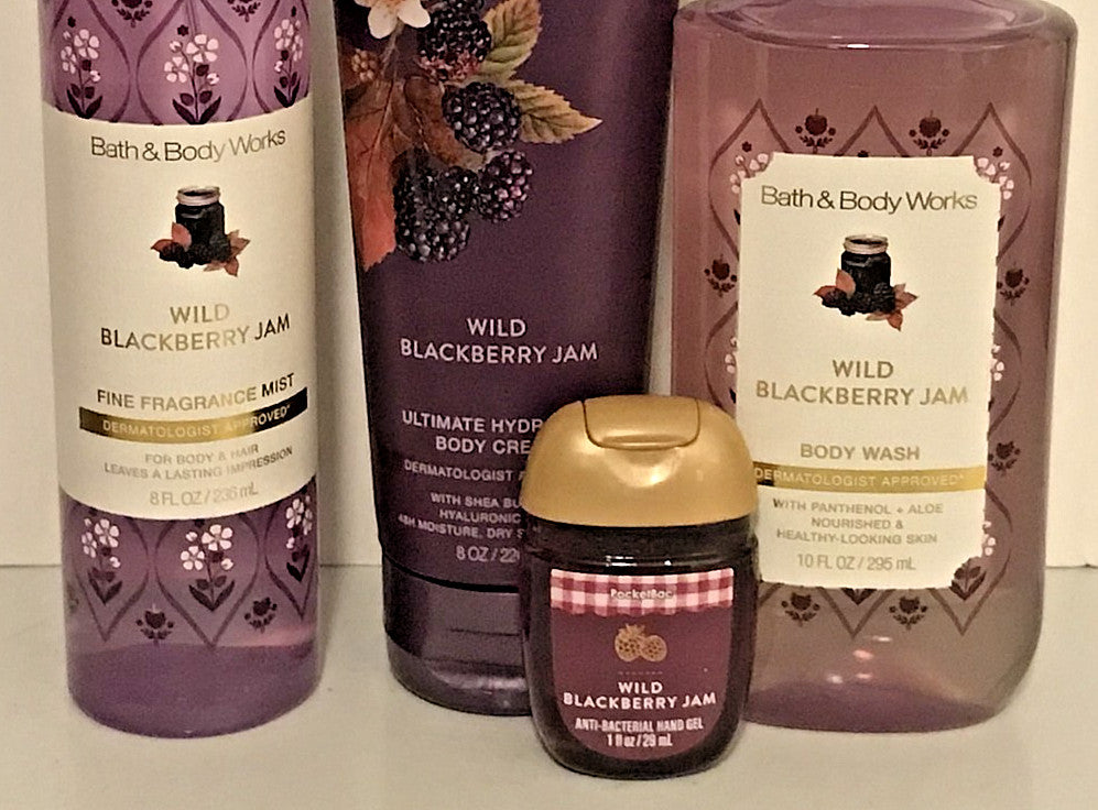 Wild Blackberry Jam Body Cream, Mist & Wash Set