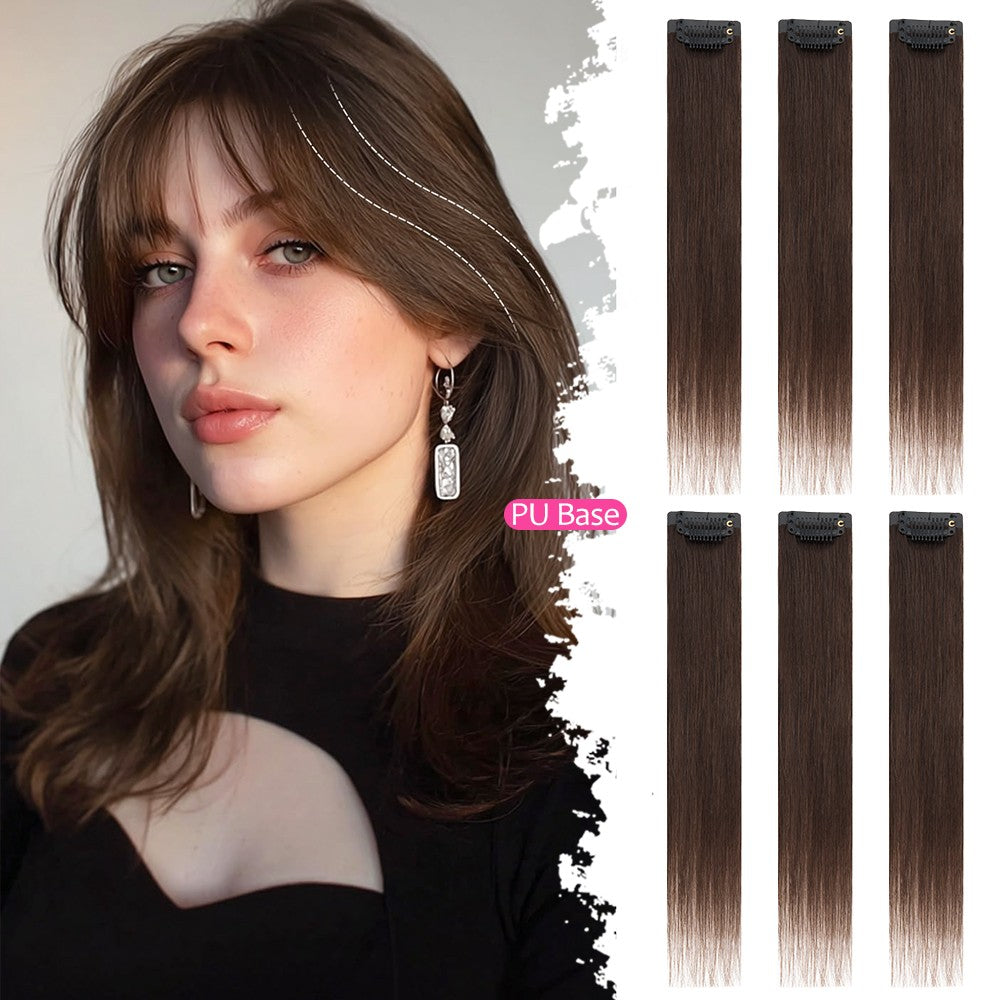 Clip-In Hair Topper Remy Human Hair Short Mini Patches for Volume & Coverage