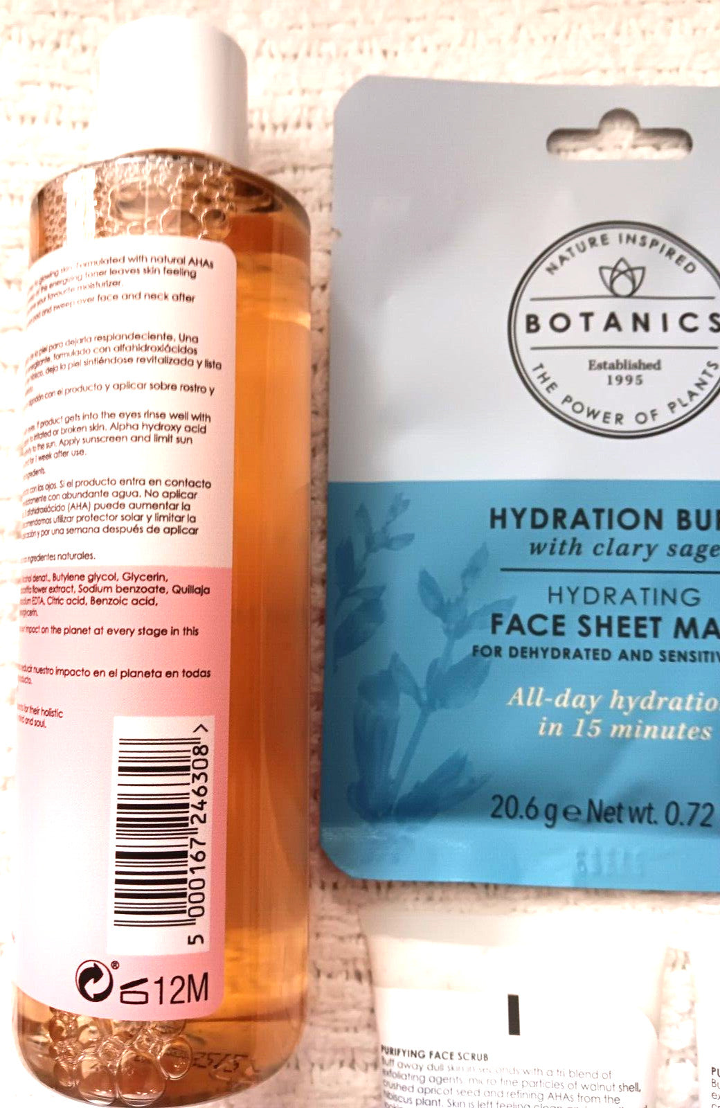 Hibiscus Face Scrub & Sheet Mask Set for Skin Refreshing - Botanics