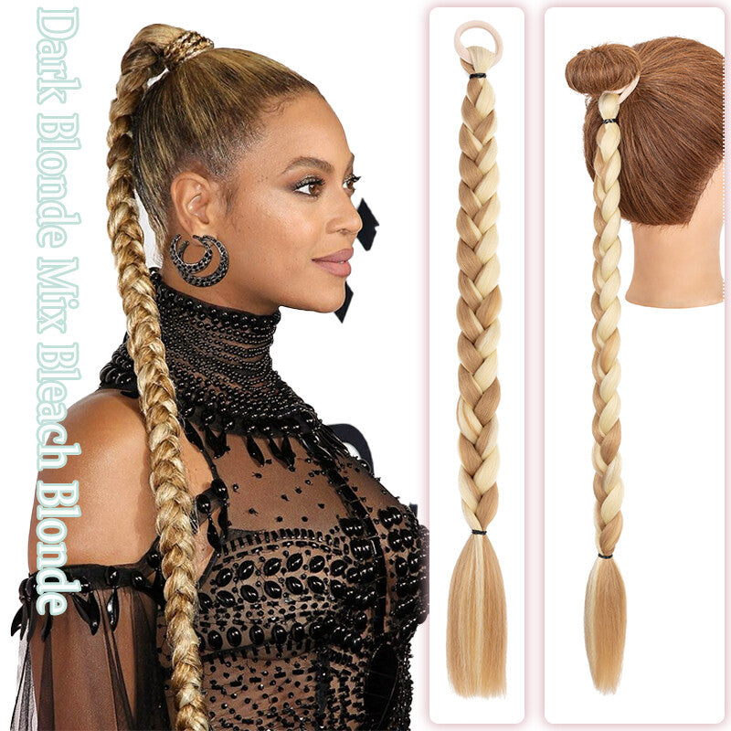 34-Inch Thick Braiding Hair Extensions for Ponytail Wraps - Multiple Colors