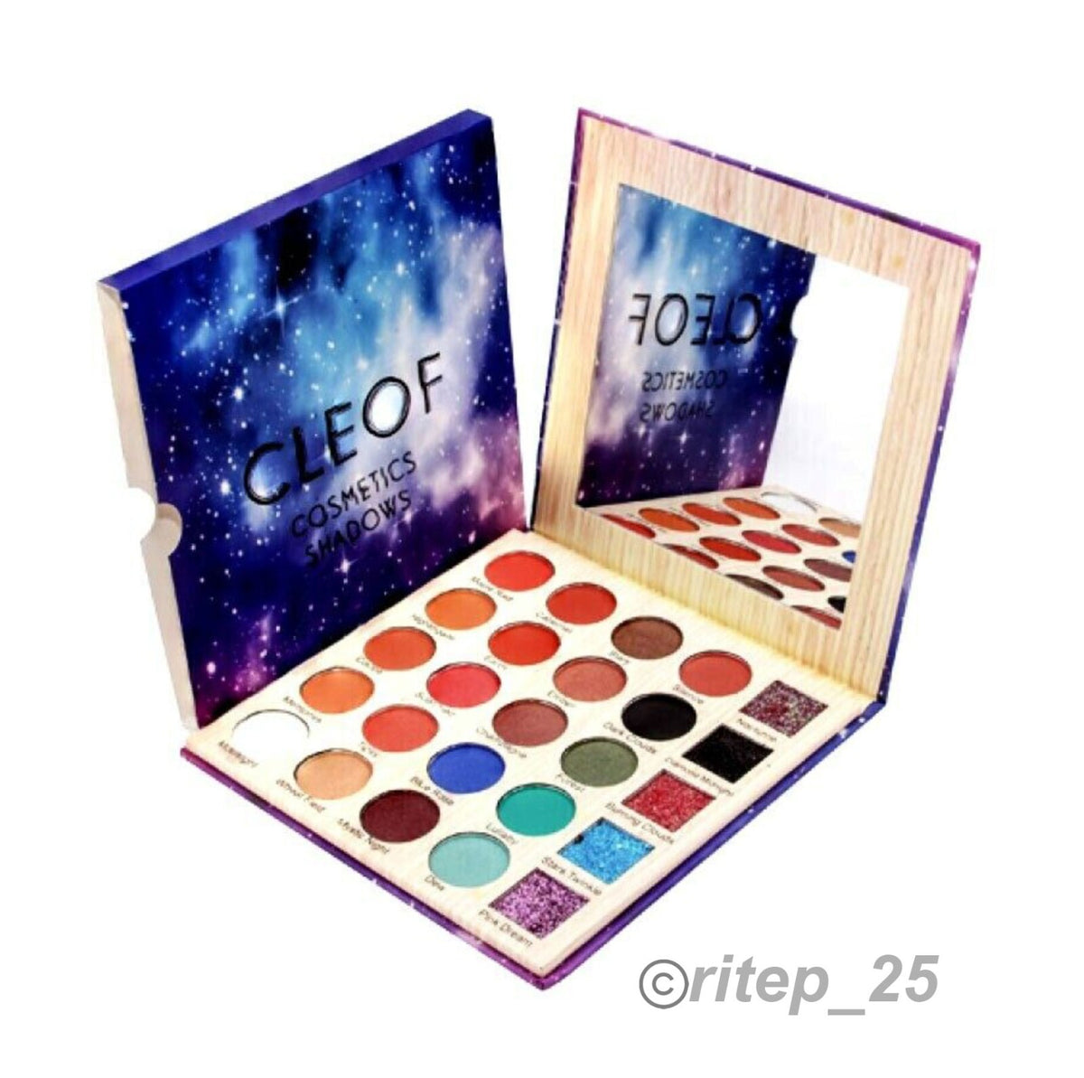 25 Color Eyeshadow Palette with Shimmer & Matte Finishes - Long Lasting Makeup