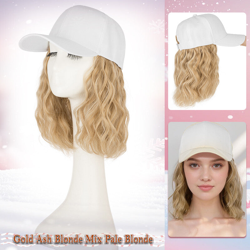 Adjustable Baseball Cap Wig with Hair Piece - Short Long Synthetic Hair