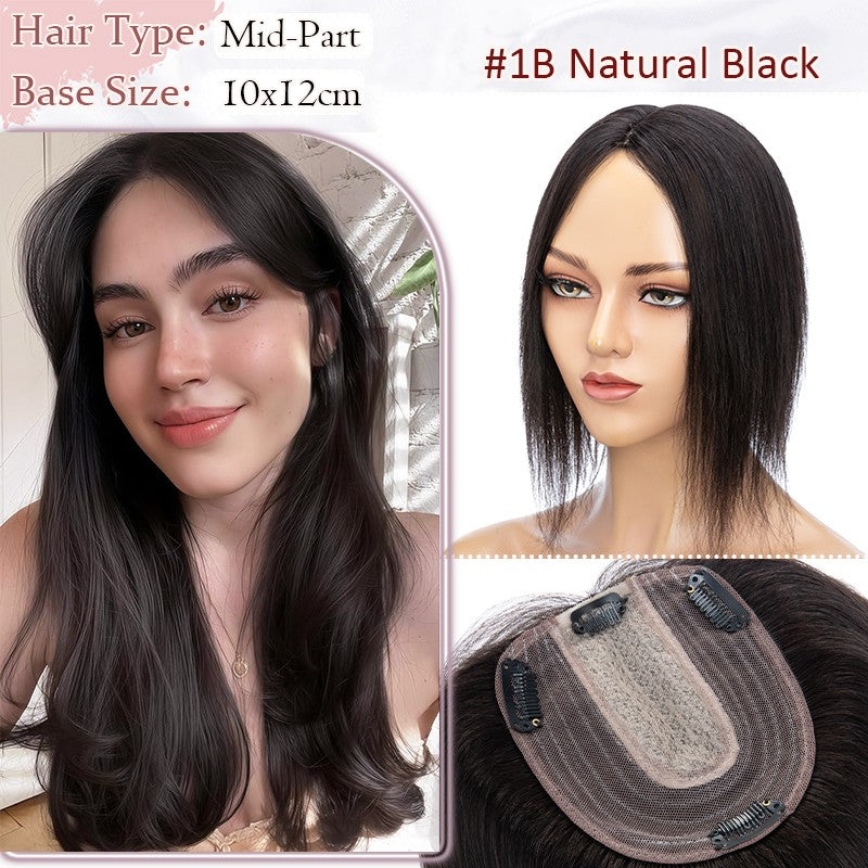 Women Clip-in Hairpiece for Hair Loss & Volume - 100% Remy Human Hair