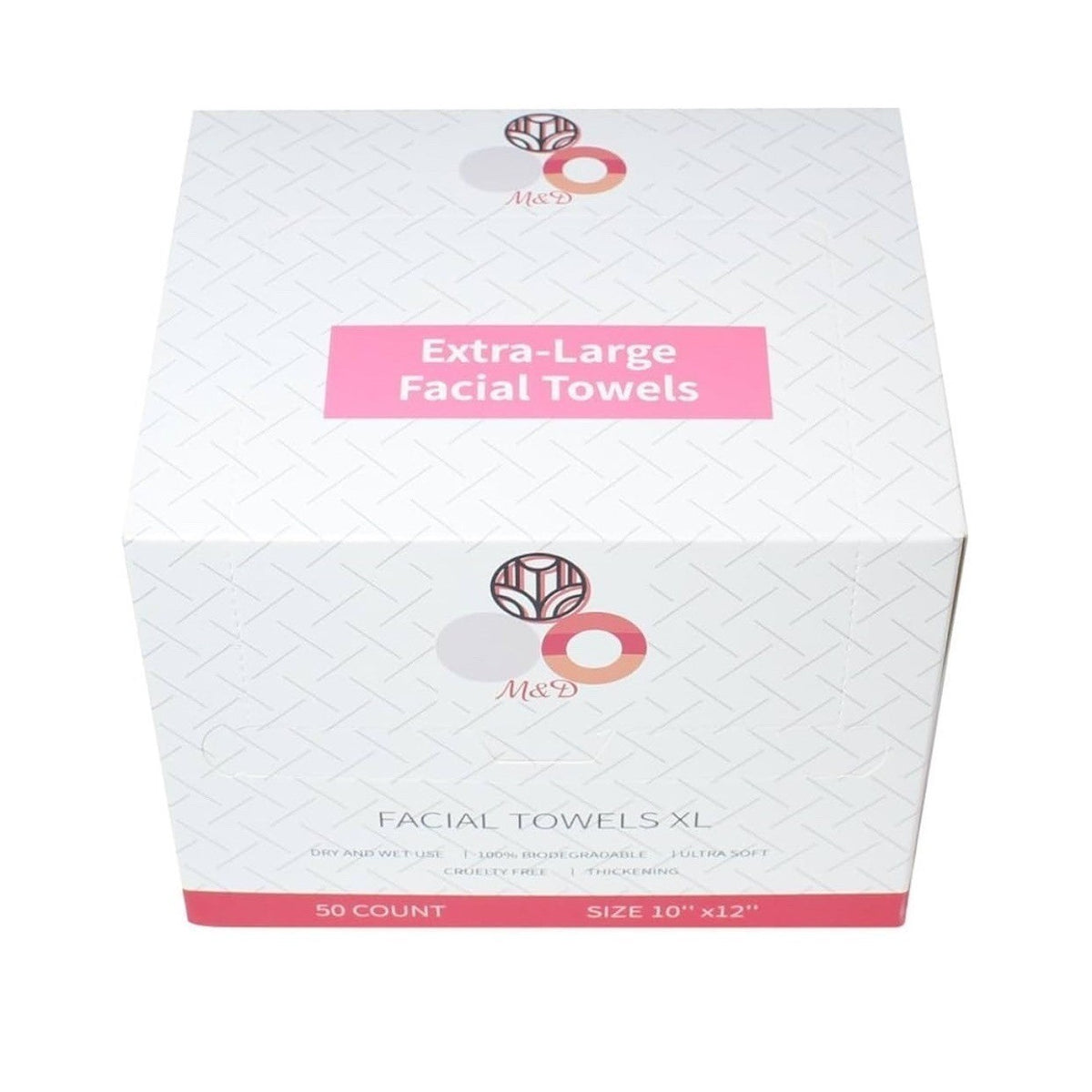 Disposable Face Cleaning Towels - Eco-Friendly Biobased, Ultra Soft, Extra-Large 10x12 Inch, 50 Pack