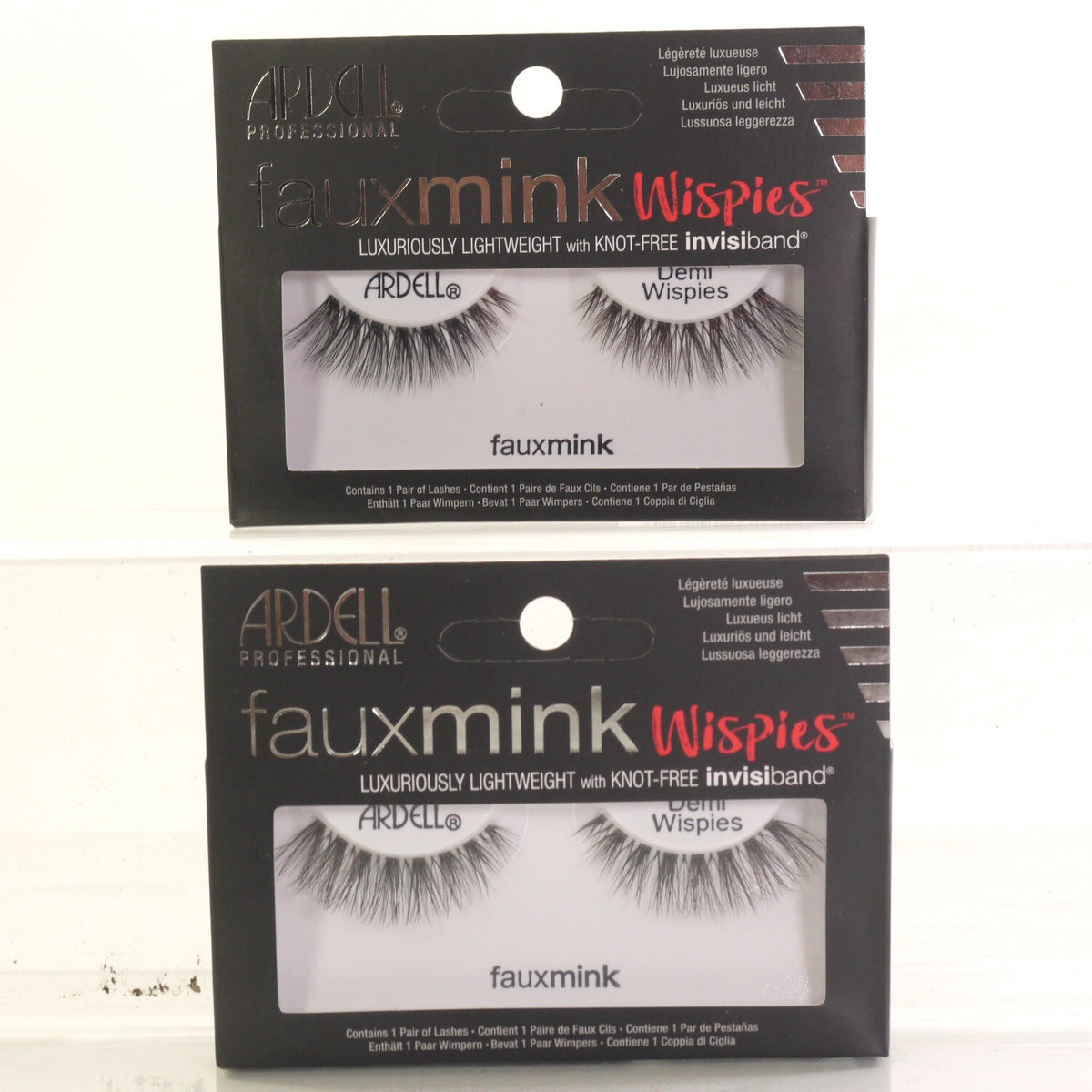 2 Pairs Ardell Faux Mink Eyelashes Style 810 with Boxes - New & Unused