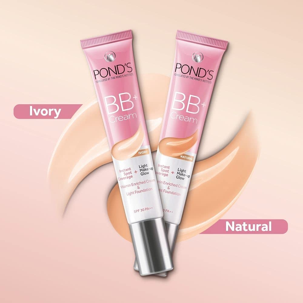 BB Cream Light Coverage SPF 30 PA++ - Natural Shade, 18g Makeup Foundation