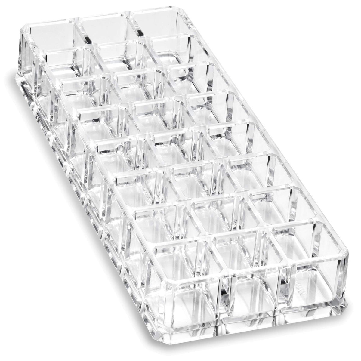 Acrylic Lipstick & Lip Gloss Organizer Set - 48 Space Clear Cosmetic Storage