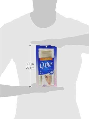 Cotton Swabs - Soft, Antimicrobial, 100% Pure Cotton, 300 Count