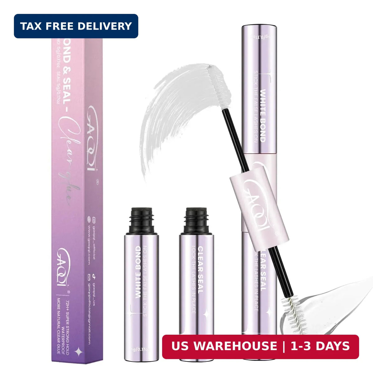 Waterproof Clear Lash Bond and Seal Glue - 10ml for Natural & Sensitive Eyes