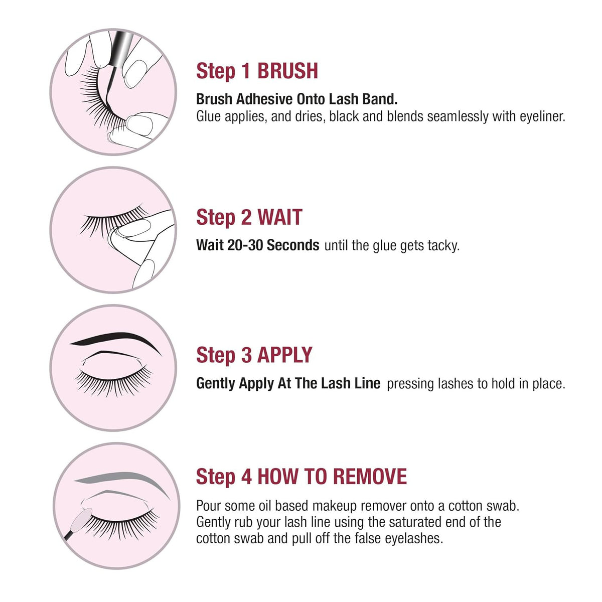 Super Strong Hold Eyelash Adhesive Black Latex-Free Waterproof 48H