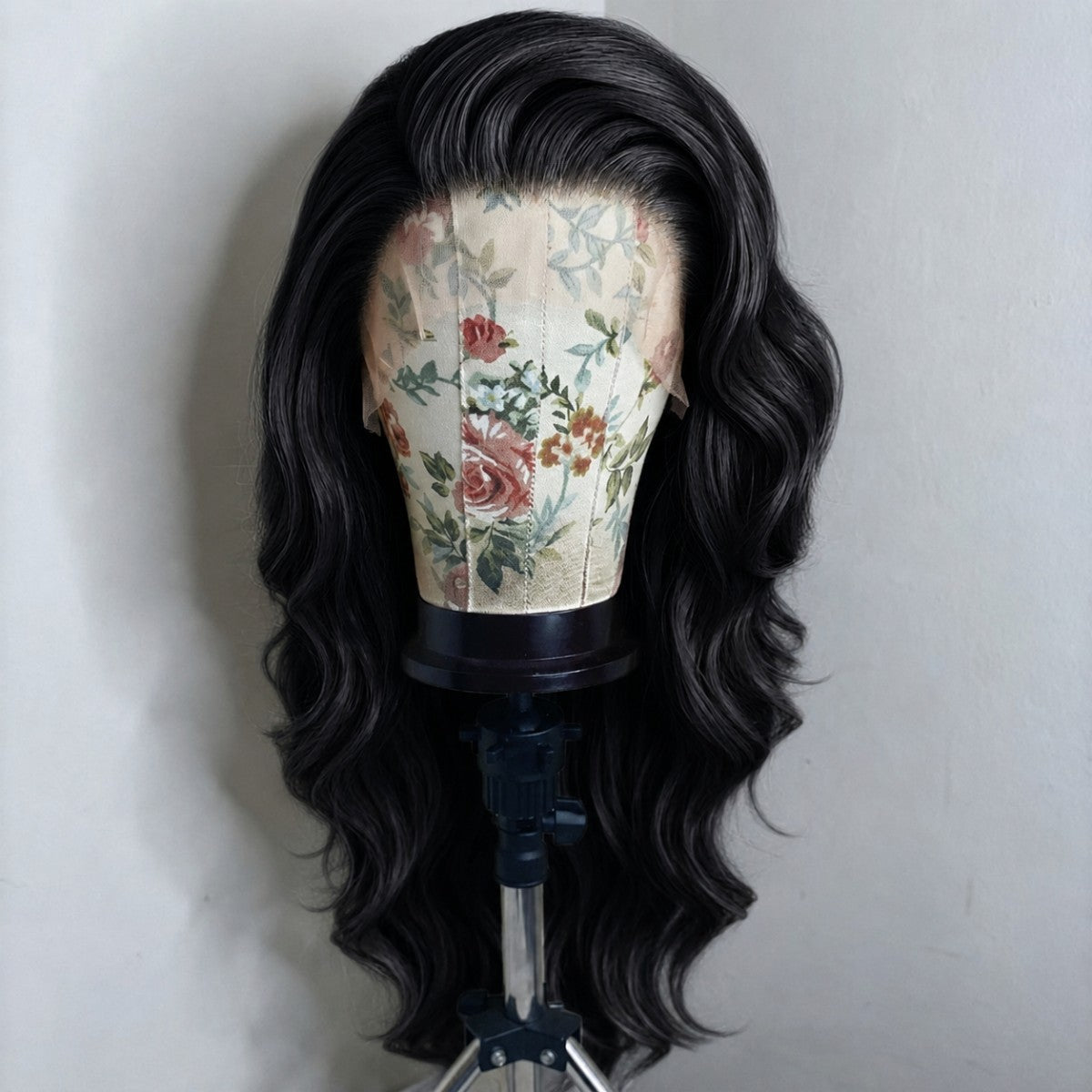 Synthetic Lace Front Wig 13x4 Wavy Long Natural Hair Look - Black