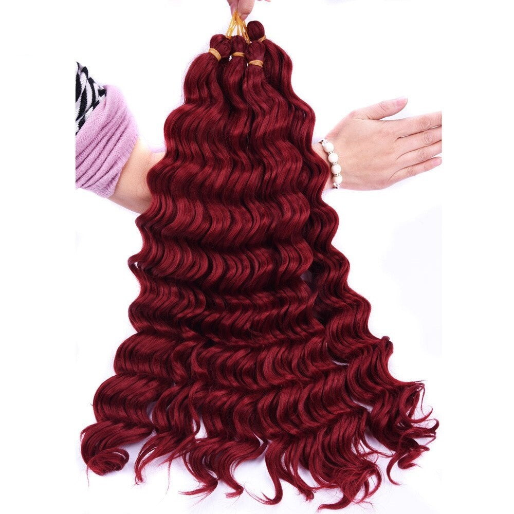 Synthetic Deep Wave Braiding Hair Bulk 18 Inch for Box Braids & Twists