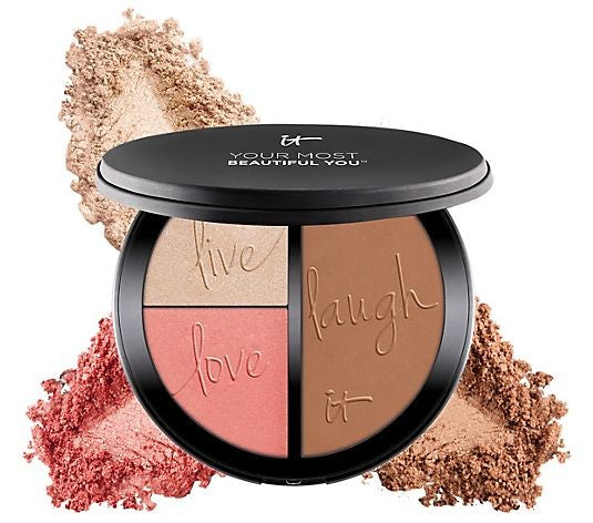 Face Palette with Matte Bronzer, Radiance Highlighter & Blush Set