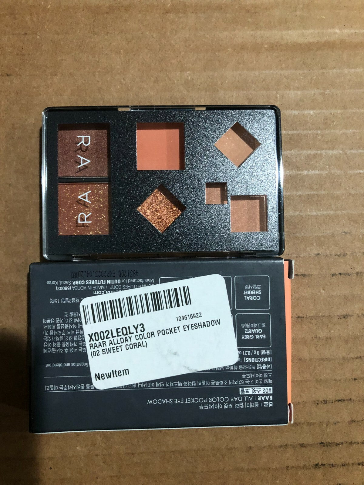 Eyeshadow Palette - Sweet Coral, All-Day Color, Compact Makeup