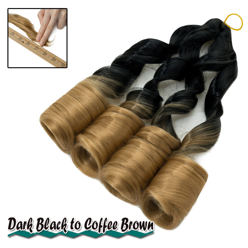 French Curl Braiding Hair Extensions - Pre-Stretched Synthetic 24 Inch