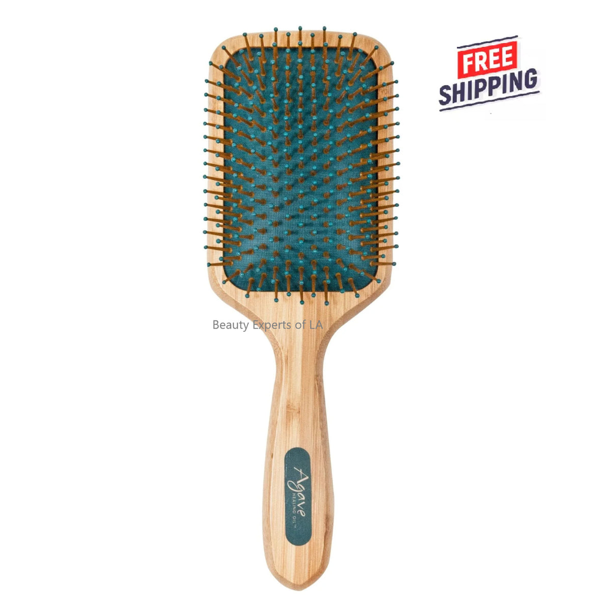 Eco-Friendly Bamboo Paddle Hair Brush for Detangling & Shine