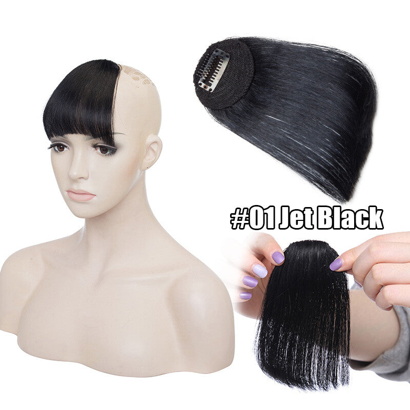 Women Remy Clip-In Hair Extensions Bangs Front Top Piece - Blonde & Dark Colors