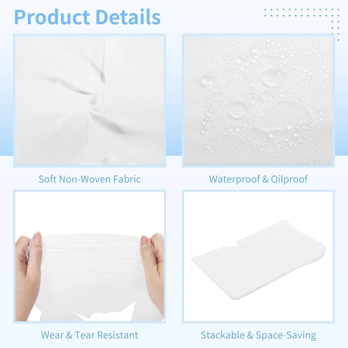 Disposable Face Cradle Covers - 500 Pack for Massage & Spa Hygiene