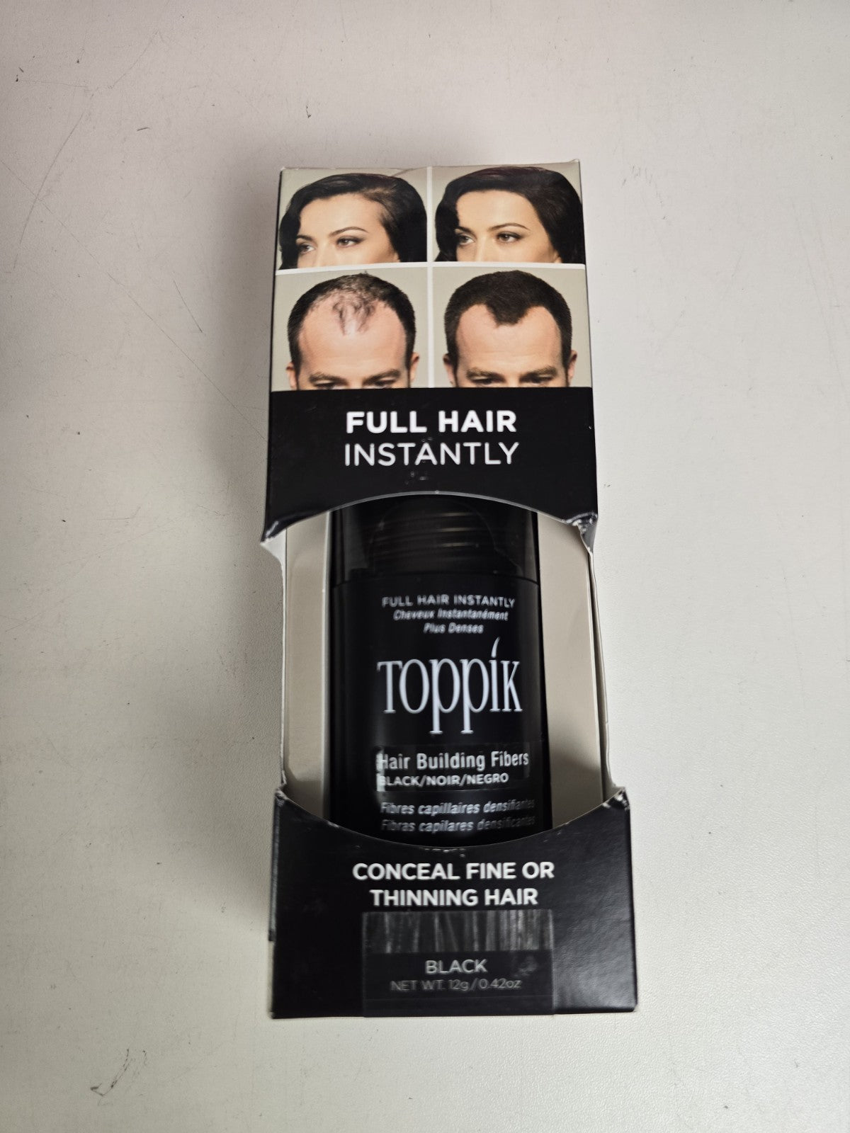 Hair Building Fibers - Black, Full Hair Instantly